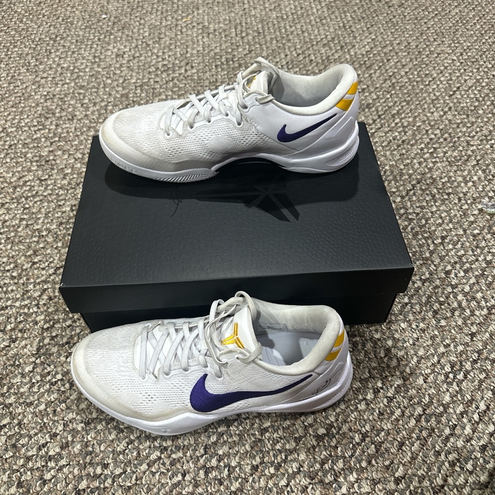 Nike White and Purple Sneakers